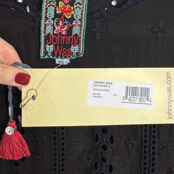 NWT JOHNNY WAS Mesha Blouse Embroidered Tunic Top Dress - Picture 6 of 8